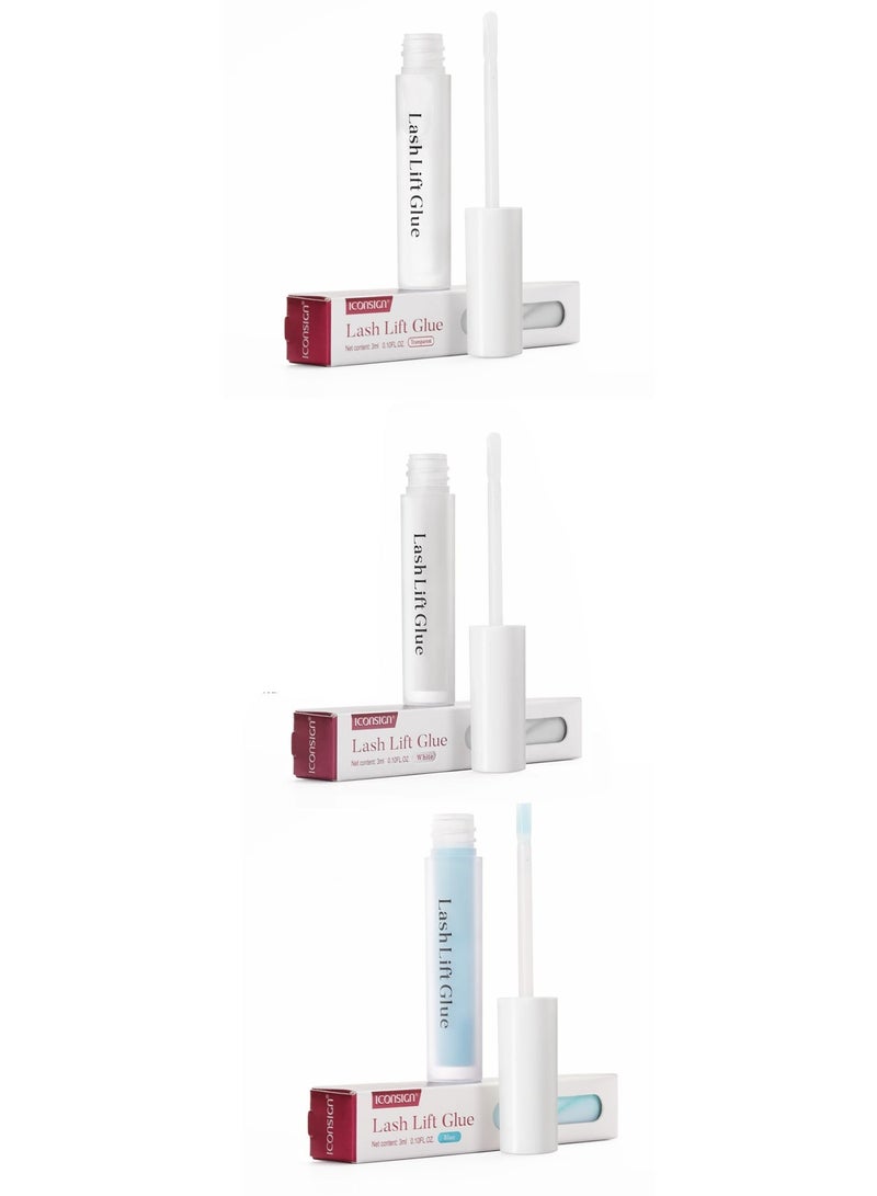ICONSIGN Lash Lift Glue - Fast Drying Water Soluble Eyelash Perming Adhesive, Strong Hold Mild Lash & Brow Lamination Glue for Home DIY & Professional Salon Use, 3 Colors Available - Image 1