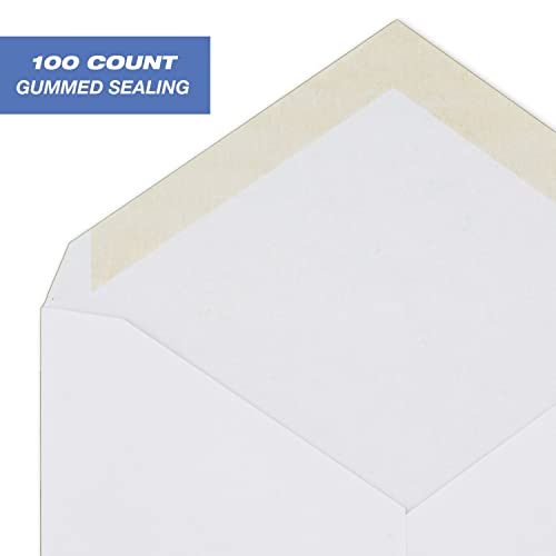 Mead A2 Invitation Envelopes, 4-3/8" x 5-3/4", Gummed Closure, White Woven Premium 24-lb Paper Mailing Envelopes, 100 Count (CO198) - Image 4