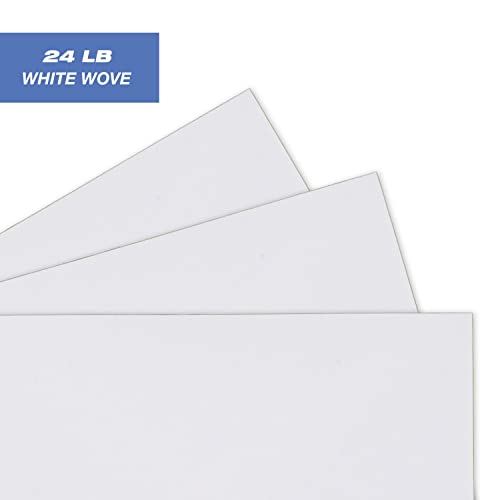 Mead A2 Invitation Envelopes, 4-3/8" x 5-3/4", Gummed Closure, White Woven Premium 24-lb Paper Mailing Envelopes, 100 Count (CO198) - Image 3