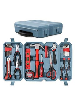 Hi-Spec 49Pc Red Home & Garage Tool Kit Set. Essential Hand Tools For Diy Repairs. Complete In A Box  - Image 1