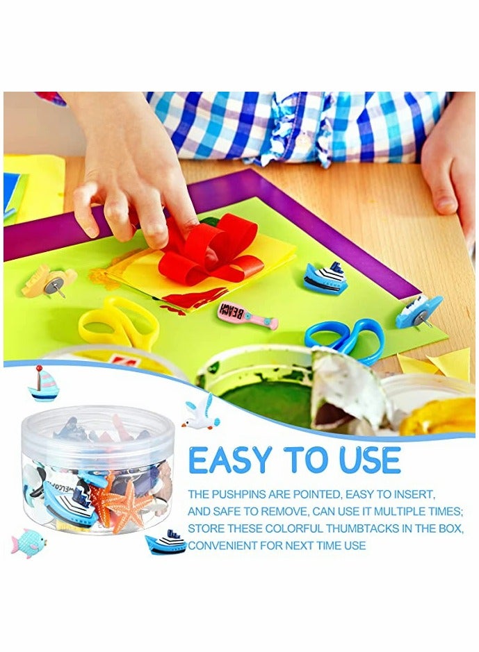 36 Colorful Sea Creatures Push Pins - Decorative Thumb Tacks for Cork Boards, Photo Walls, and Office Organization - Perfect for Home Decor - Image 4