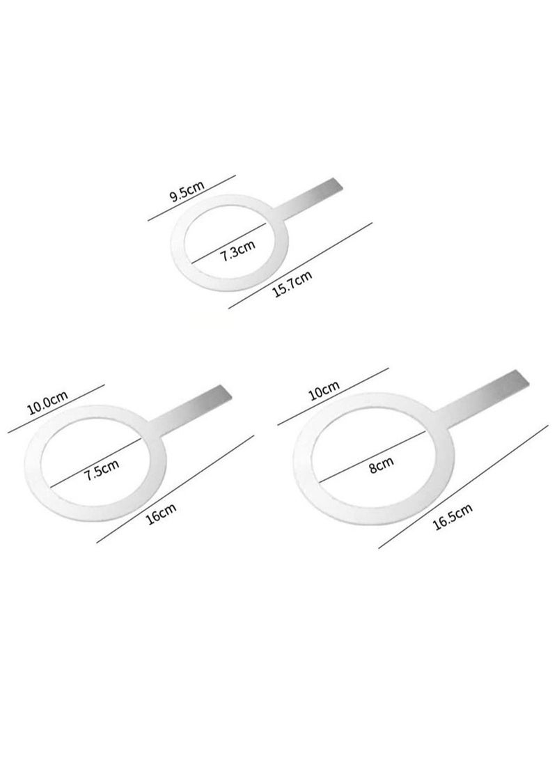 MIBRU Coffee Stainless Steel Ring Trays Set of 3 pcs To draw the face of a coffee cup  - Image 3