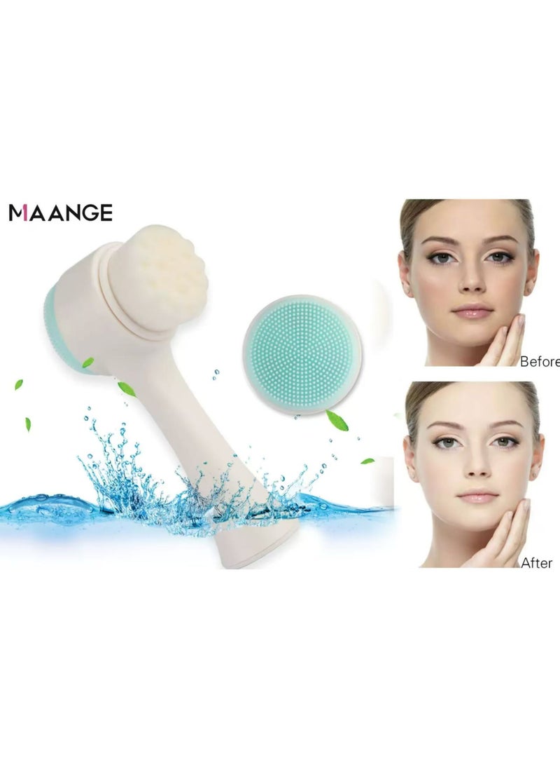 MAANGE 3D double-sided face wash brush silicone face cleansing brush - Image 1