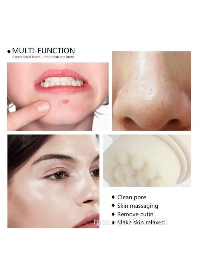 MAANGE 3D double-sided face wash brush silicone face cleansing brush - Image 2