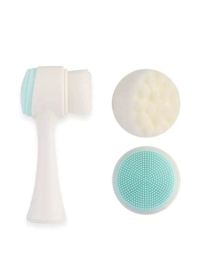 MAANGE 3D double-sided face wash brush silicone face cleansing brush - Image 4