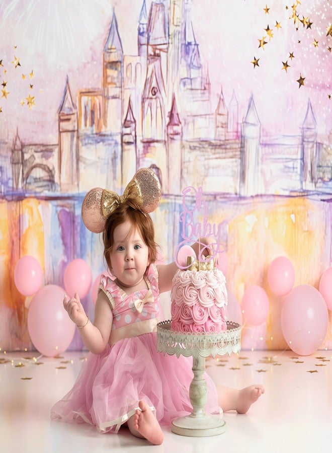 AHAORAY Oh Baby Cake Topper - Pink Glitter Baby Birthday Party Cake Decoration Supplies, for Baby Shower/Gender Reveal Party Photo Booth Props - Image 5