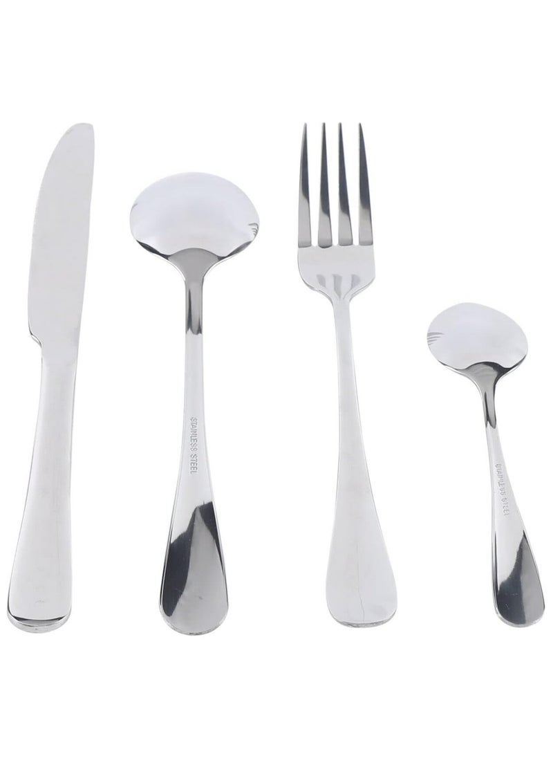 Healife Cutlery Set, 24 Piece Stainless Steel Cutlery Set for 6 People, Silver Western Cutlery Set Knife Fork Spoon, Suitable for Family Travel  - Image 2