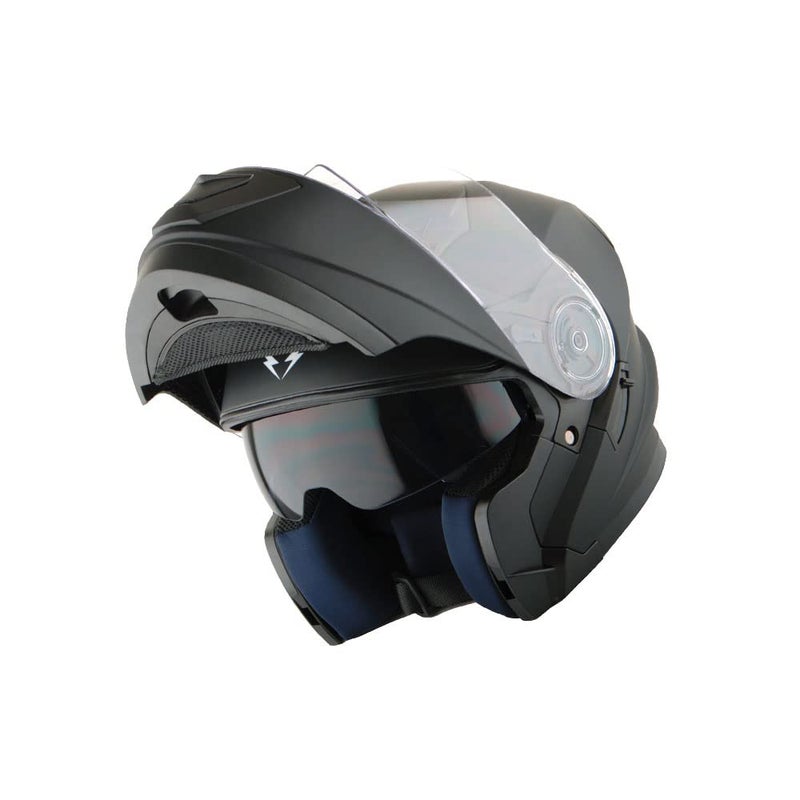 1Storm New Motorcycle Bike Modular Full Face Helmet Dual Visor Sun Shield Matt Black