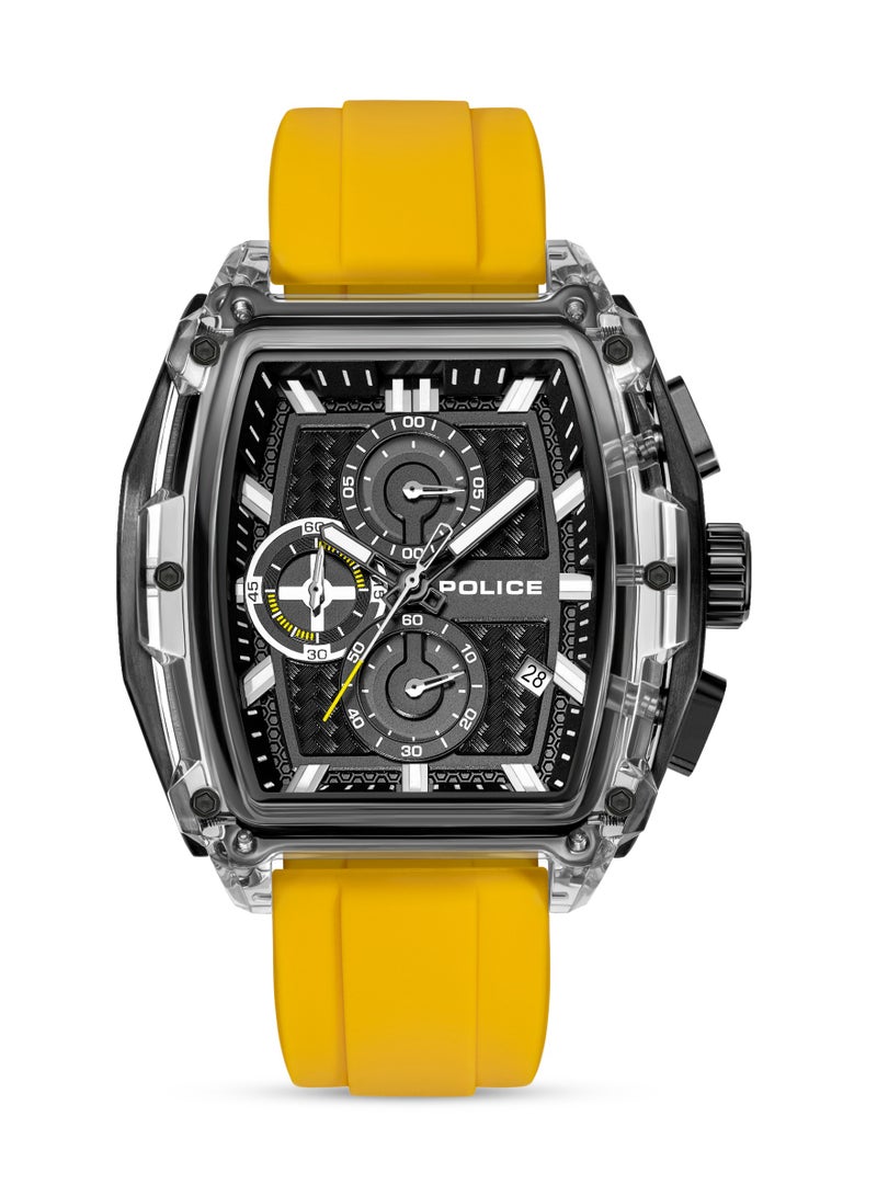 بوليس ساعة كرونوغراف كلووت تانك إصدار محدود مع 8 أحزمة سيليكون قابلة للتبديل، 53.5 مم - Image 2