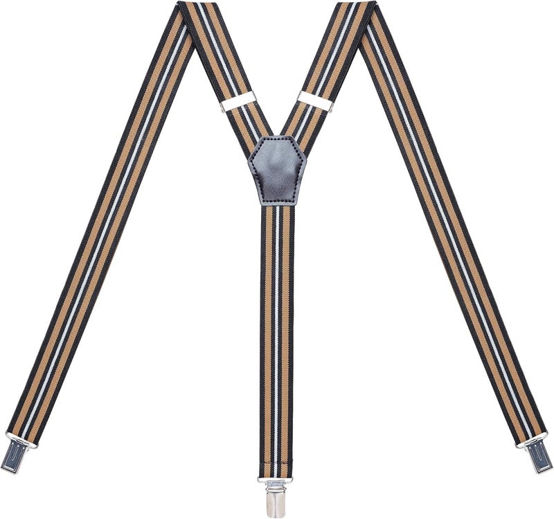Action Ward Store Womens Suspenders – Y Back Style – 1" Width - Comfortably Adjustable Elastic Straps and Metal Clips - Image 1