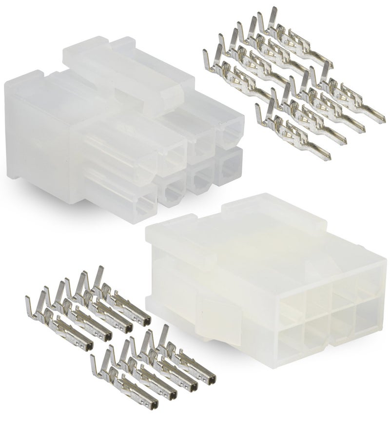 Molex , 8 Circuit Connector -2 Complete Set- Wire Conn. with Pins - Mini-Fit Jr ™ - Image 1