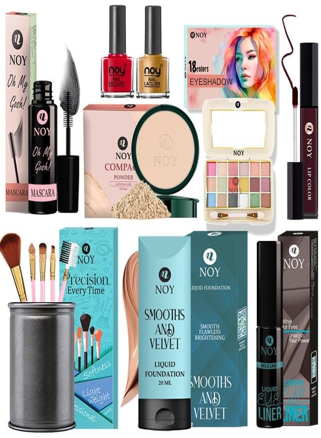 Noy Makeup Kit For Beginners Perfect For Her, Complete Beauty Kit All-In-One Set For Gorgeous Makeup Looks Pack Of 13 - Image 1