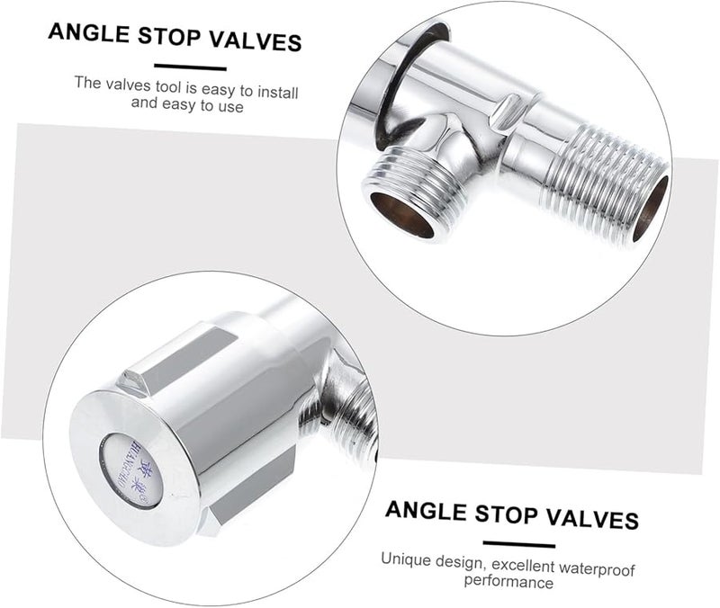 صمامات الزاوية النحاسية سميكة صمامات سخان الماء الساخن البارد متينة سهلة التركيب تصميم مقاوم للتسرب - Image 3