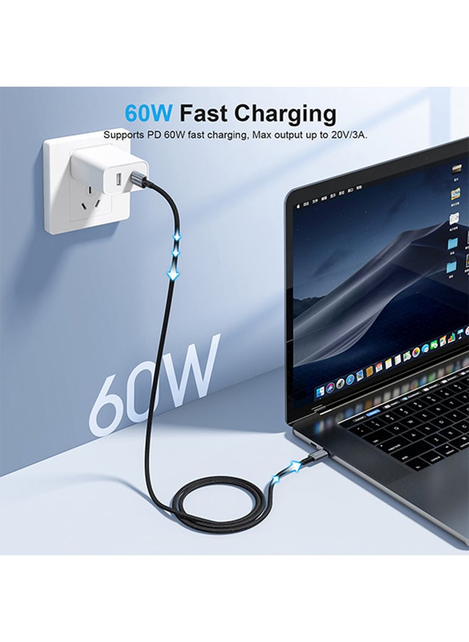iOsuite 60W USB-C to USB-C Cable Balck 1.2M  - Image 2