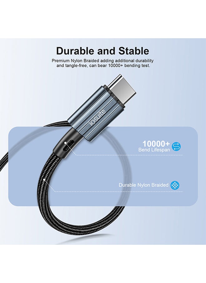 iOsuite 60W USB-C to USB-C Cable Balck 1.2M  - Image 3