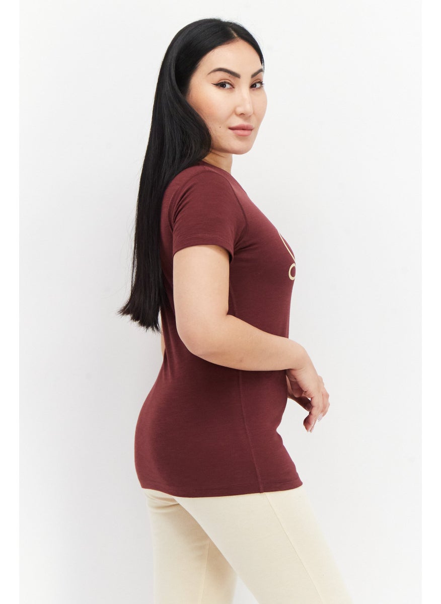 PUMA Women Sportswear Fit Training Top, Brown Combo  - Image 2