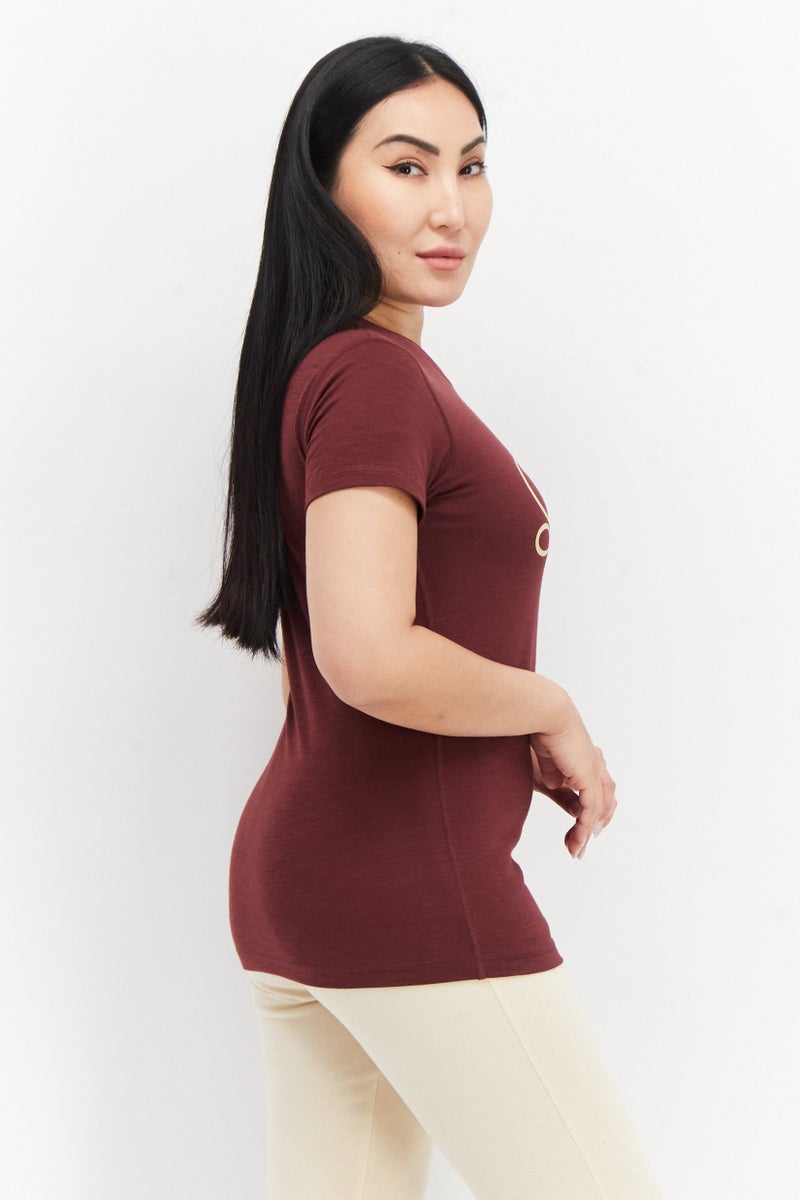 PUMA Women Sportswear Fit Training Top, Brown Combo - Image 2