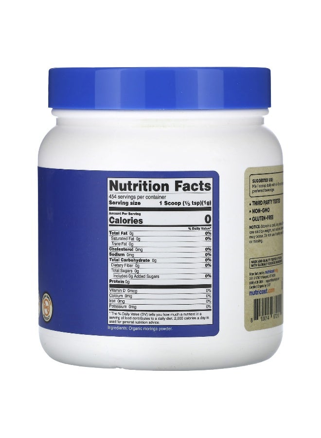 Nutricost Nutricost, Organic Moringa, Unflavored, 16 oz (454 g)  - Image 2