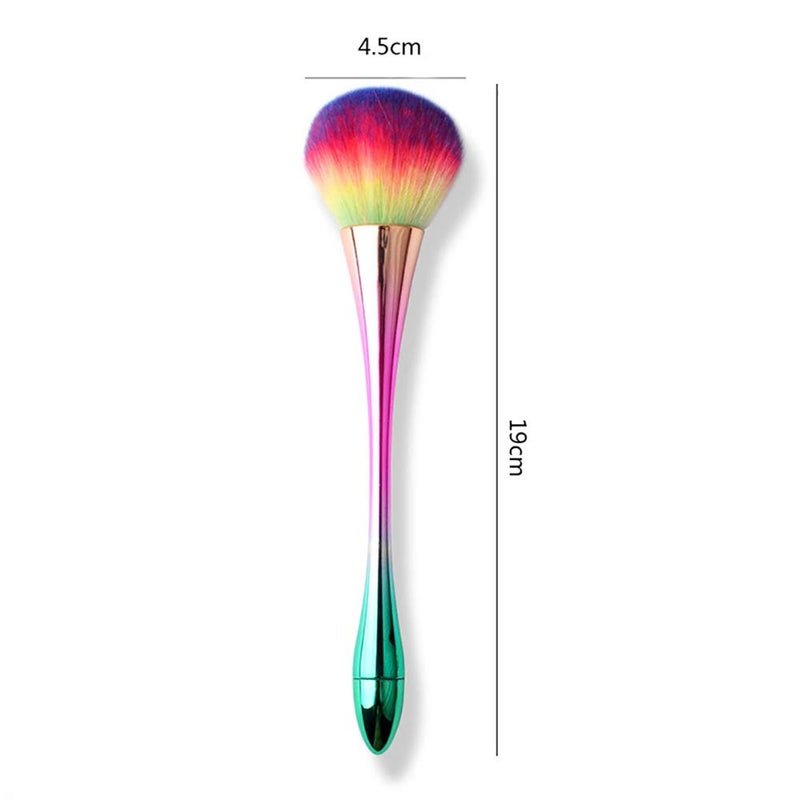 SILPECWEE 2 Pcs Nail Brushes Remove Dust Powder For Acrylic Nails Makeup Brushes Manicure Brush Clean Up Tools Nail Art Brush Set - Image 2
