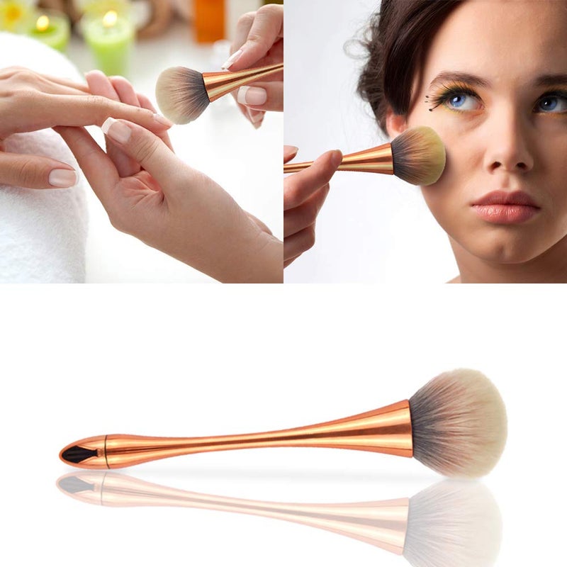 SILPECWEE 2 Pcs Nail Brushes Remove Dust Powder For Acrylic Nails Makeup Brushes Manicure Brush Clean Up Tools Nail Art Brush Set - Image 3