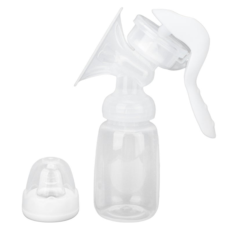 Manual Breast Pump: BPA-Free PP Material, Heat Resistant, Ergonomic Handle Reduce Hand Fatigue - Portable Compact Design, Baby-Simulated Comfortable Suction for Lactating Mothers On The Go - Image 1