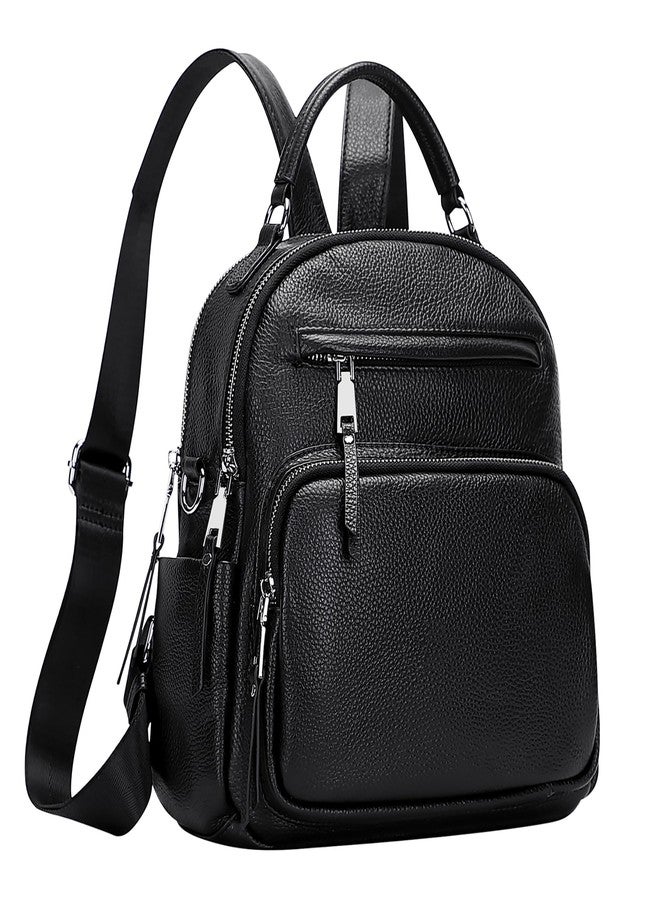 ALTOSY Genuine Leather Backpack for Women Small Convertible Backpack Purse Ladies Shoulder Bag 4 in 1 to Carry - Image 2