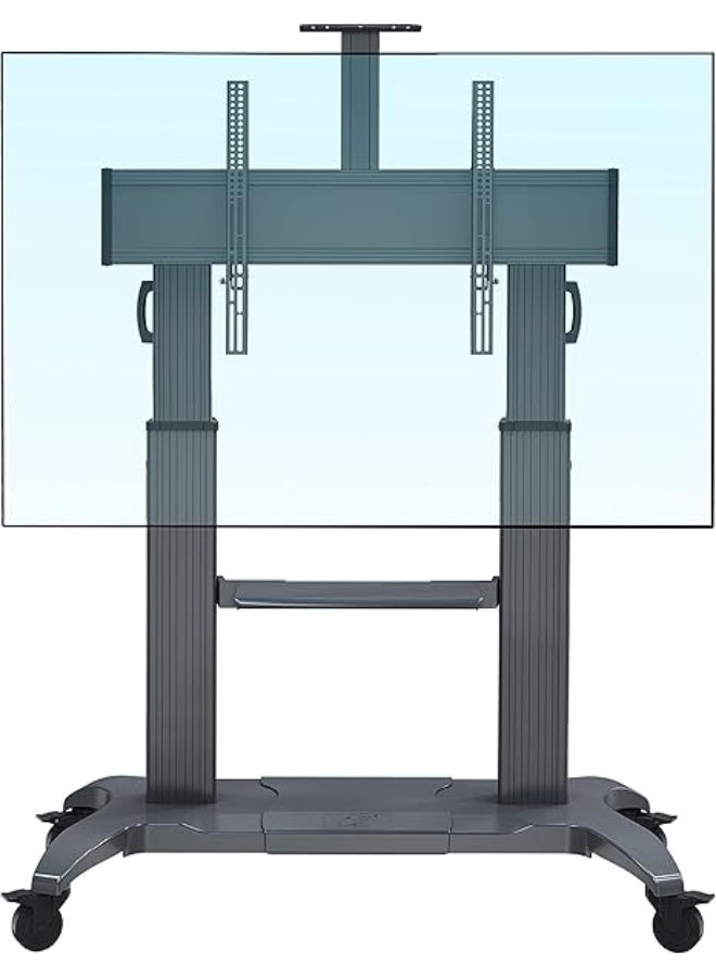NB North Bayou CF100-B Mobile TV Cart - Heavy Duty Floor Stand with Wheels for 70" to 110" Giant Screens up to 200 lbs - Image 4
