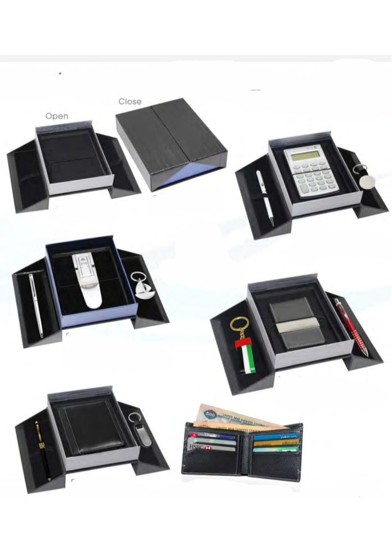 فيتاشيلي صندوق هدايا فاخر فاخر، صندوق هدايا أسود كبير قابل للطي للهدايا مع غطاء، مناسب جدًا للمهرجانات وأعياد الميلاد والذكرى السنوية وما إلى ذلك (17 سم × 23 سم × 3.5 سم) - Image 1