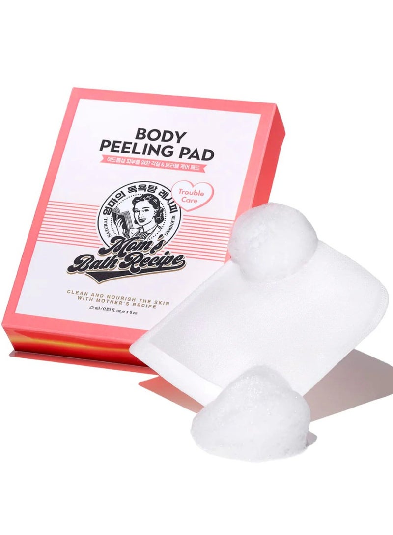 وصفة حمام الأمهات مناديل تقشير الجسم من "أمهات الاستحمام" - مناديل تقشير مزدوجة الجوانب، ٢٥ مل × ٨ | عناية لطيفة ومكثفة - Image 1