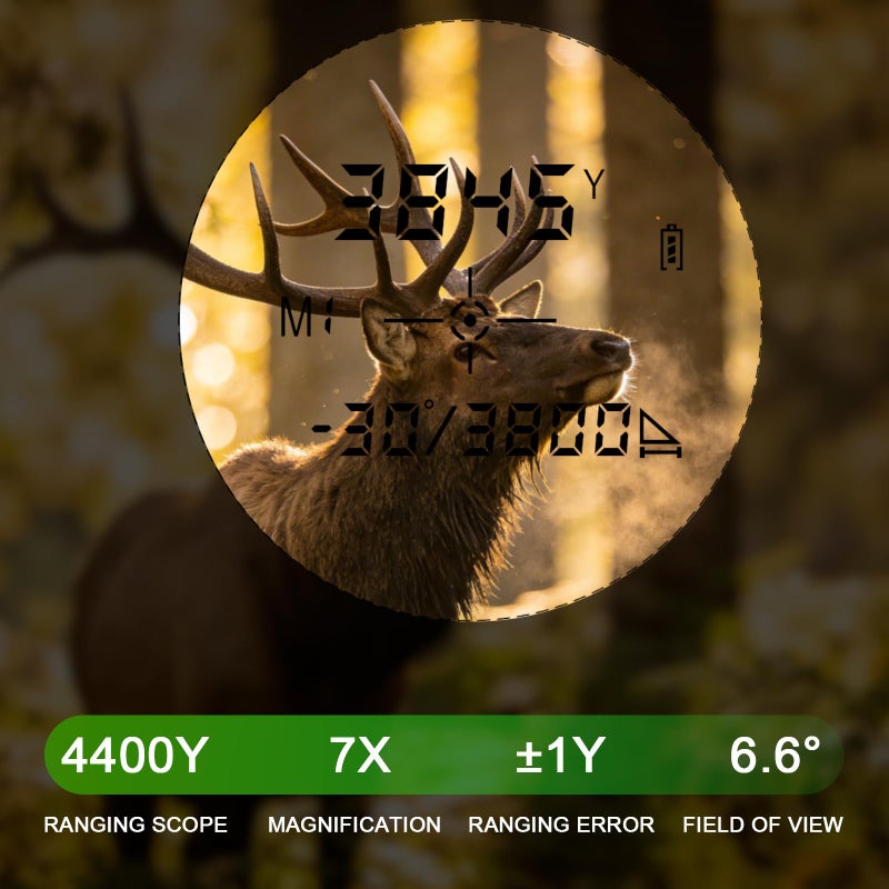 Lasfinder Hunting Laser Rangefinder with 2200 Yards Hunting Range Finder with Target Acquisition Technology Easy-to-Use Clear Accurate Rangefinders for Hunters - Image 4