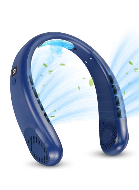 Portable Neck Fan, 360° Cooling Hands Free Fan, 5 Speeds, LED Display, Wearable Fan
