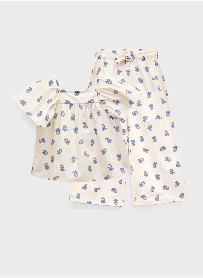 ريبلز مع نمشي Girls Printed 2Pcs Set