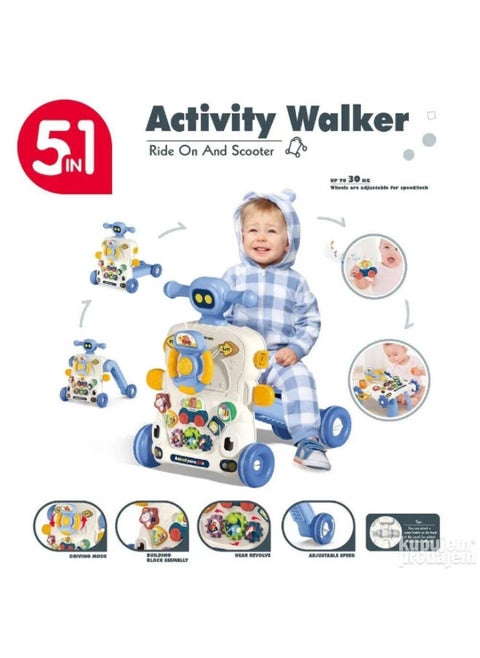 5-in-1 Multifunctional Baby Push Walker & Musical Activity Toy -code 6040