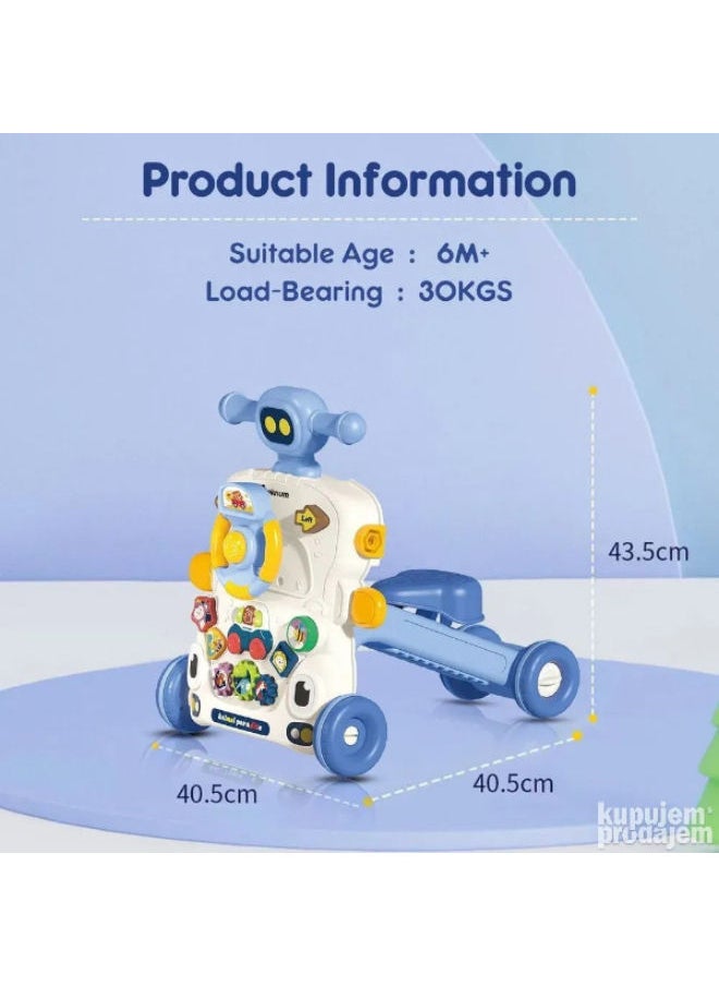 Generic - 5-in-1 Multifunctional Baby Push Walker & Musical Activity Toy -code 6040 - Image 1