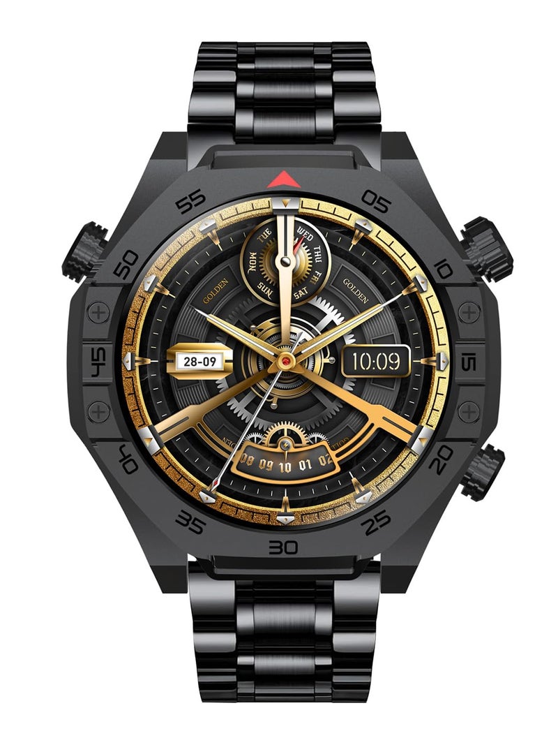 TIMEX Smart NexGen 1.43"(3.6cm) AMOLED Display with Functional Crown, Stainless Steel Bracelet and BT Calling Smartwatch for Unisex - TWTXW700T - Image 1