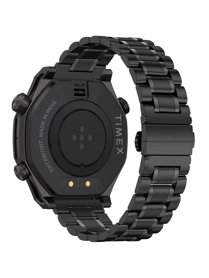 TIMEX Smart NexGen 1.43"(3.6cm) AMOLED Display with Functional Crown, Stainless Steel Bracelet and BT Calling Smartwatch for Unisex - TWTXW700T - Image 2