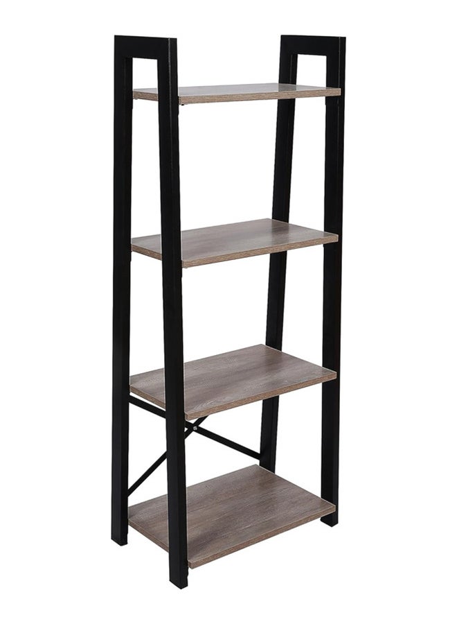 RIGID رف كتب صناعي من الفولاذ مكون من 4 طبقات باللون الأسود 138x57x35 سم  - Image 3