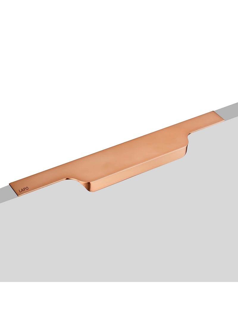 LAPO LAPO 5 Pack Exclusive 22 Inch Aluminum Kitchen Profile Handle Drawer Handle for Kitchen Cabinet Profile Handle Wardrobe Pull Handle for Home Hotel Office Rose Gold Finish Pack of 5 P002  - Image 1