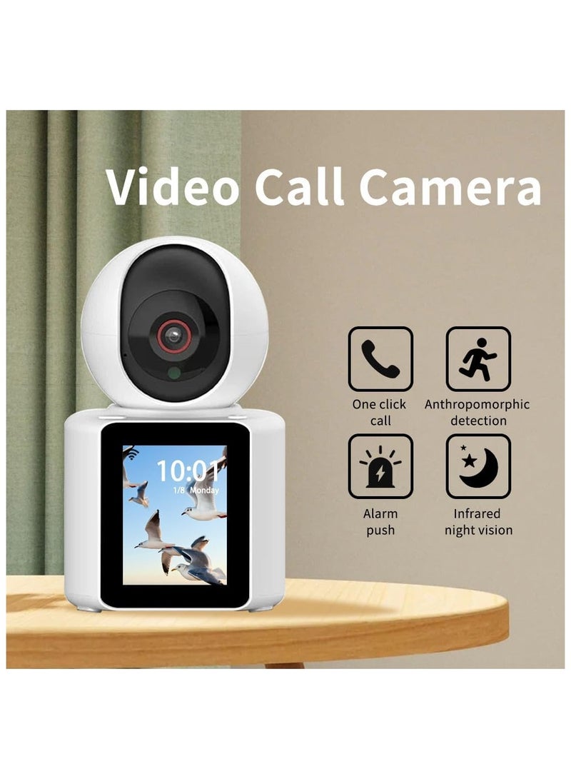 Two-Way Video Calling Home Security Camera: 1080P HD Indoor Camera with 2.8-Inch Screen, App Control for Baby, Pet, and Home Security - Image 2