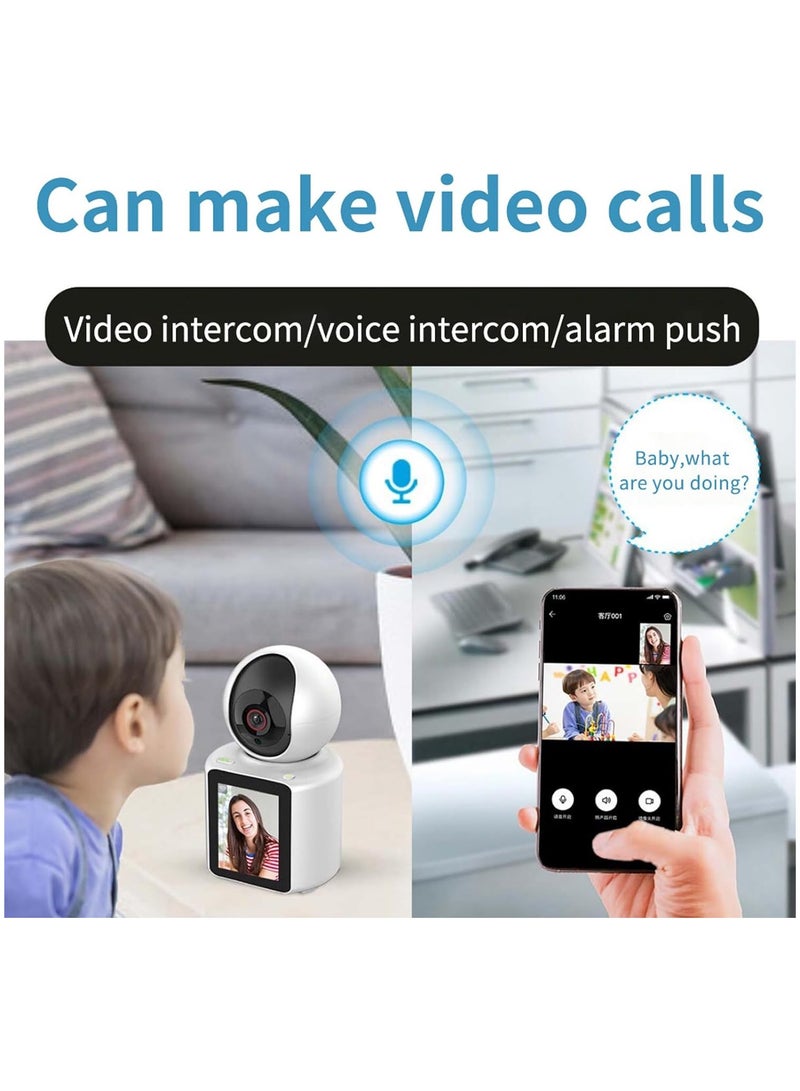 Two-Way Video Calling Home Security Camera: 1080P HD Indoor Camera with 2.8-Inch Screen, App Control for Baby, Pet, and Home Security - Image 4