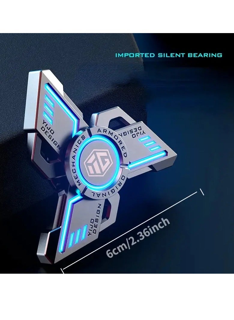 AROAQ Fidget Spinner, Anti Stress EDC Luminous Fidget Spinner, Durable And Portable Alloy Metal Hand Spinner Toy, Elegant Design Stress Anxiety ADHD Relief Fidget Toy For Adults And Kids, (Orange, Standard) - Image 3