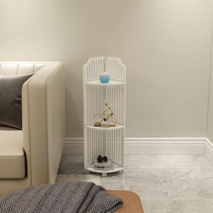 LINGWEI Small Bathroom Corner Stand Shower Caddy Toilet Storage Organizer For Bathroom Corner Stand with Two Shelf Bathroom Corner Cabinet For Small Space Shower Caddy For Bathroom - Image 3