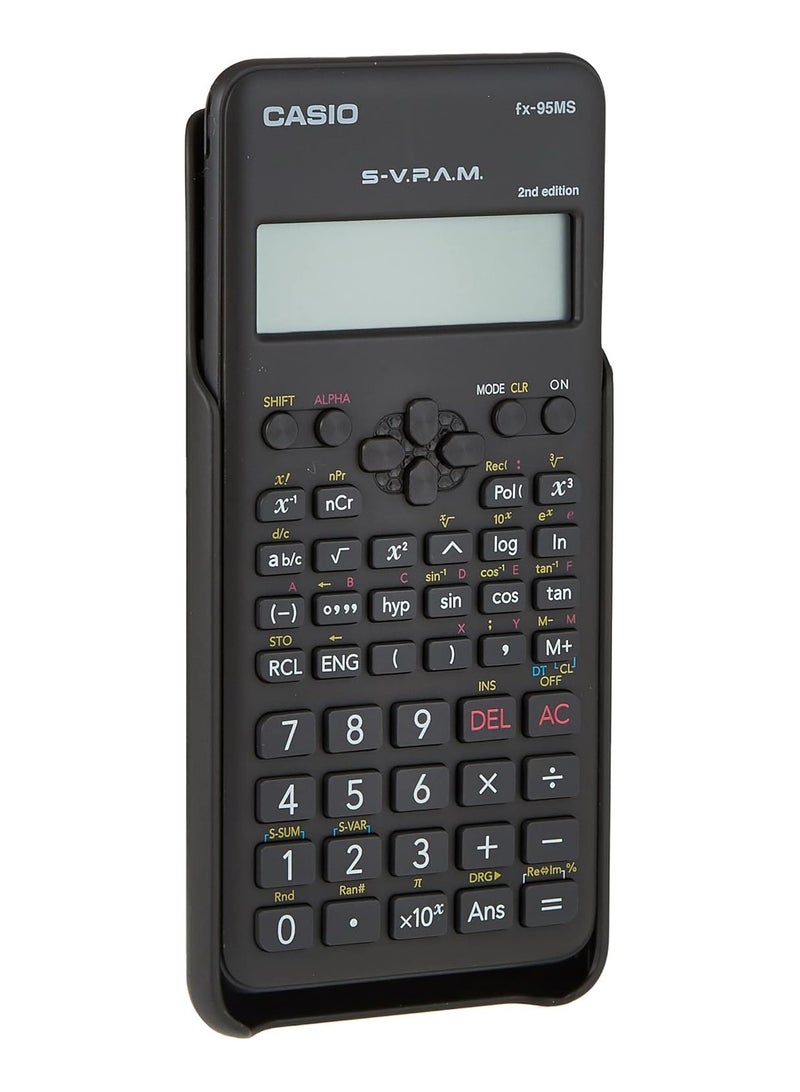 كاسيو آلة حاسبة علمية FX-95MS الإصدار الثاني باللون الأسود - Image 2
