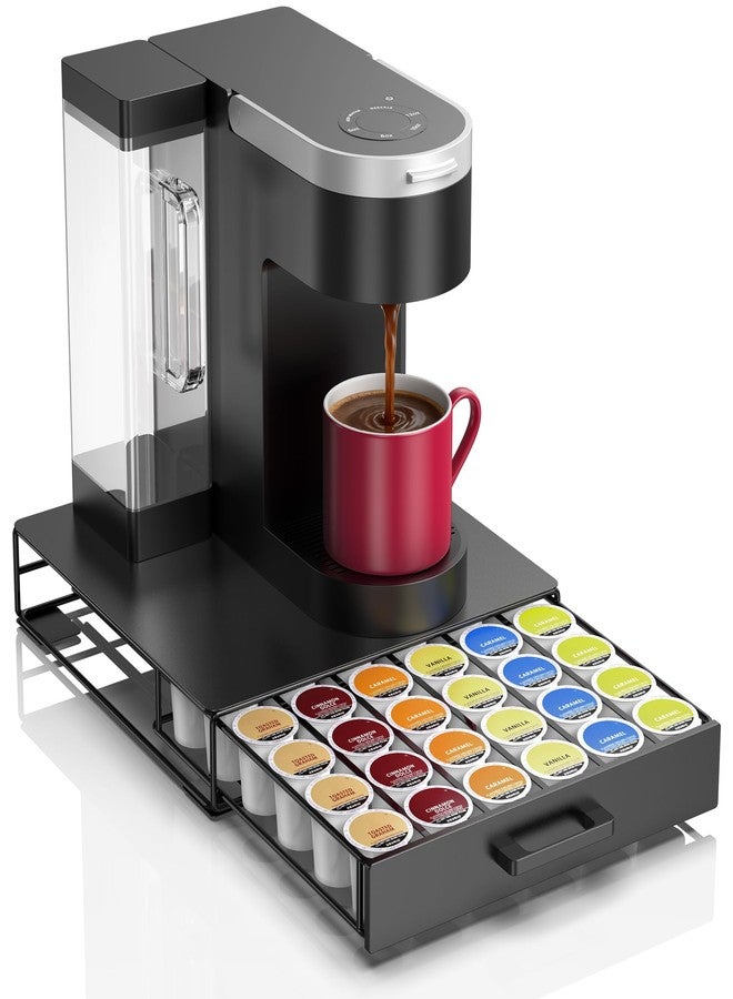 ZECENN درج منظم لتخزين كبسولات القهوة من نوع K-Cup، حامل كبسولات قهوة ZECENN لكبسولات Keurig، منظم محطة القهوة، ملحقات ركن القهوة (سعة 36 كبسولة - درج تخزين) - Image 1