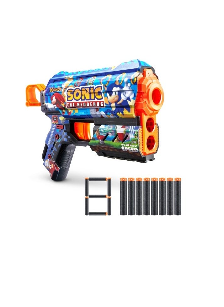 ZURU ZURU XSHOT SKINS SERIES 1 FLUX Sonic (8 Darts) MEGA SONIC  - Image 1