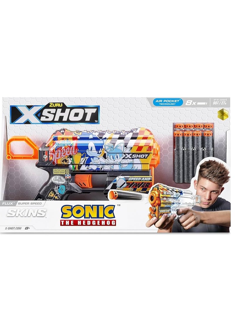 ZURU ZURU XSHOT SKINS SERIES 1 FLUX Sonic (8 Darts) MEGA SONIC  - Image 2
