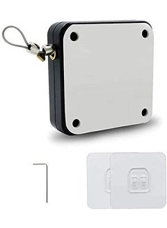 Grofly grofly 1Pc Punch Free Self Adhesive Retractable Automatic Self Closing Sliding Window Door String Steel Rope Closer DIY Tool with Screw Option Automatically Door Closer Closer Door for ExteriorInner Home Storm  - Image 1
