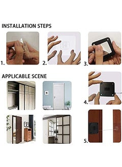 Grofly grofly 1Pc Punch Free Self Adhesive Retractable Automatic Self Closing Sliding Window Door String Steel Rope Closer DIY Tool with Screw Option Automatically Door Closer Closer Door for ExteriorInner Home Storm  - Image 4