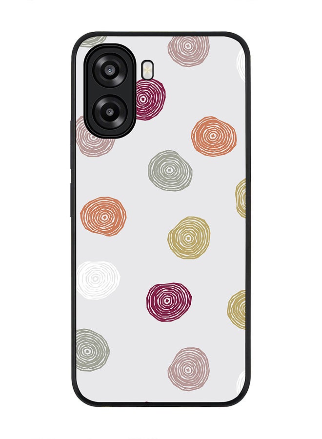 Stylizedd For Oppo A6t 5G / A6t 4G Case,Slim fit Camera Protection, Shockproof Thin Phone cover  - Circular Scribbles - Image 1