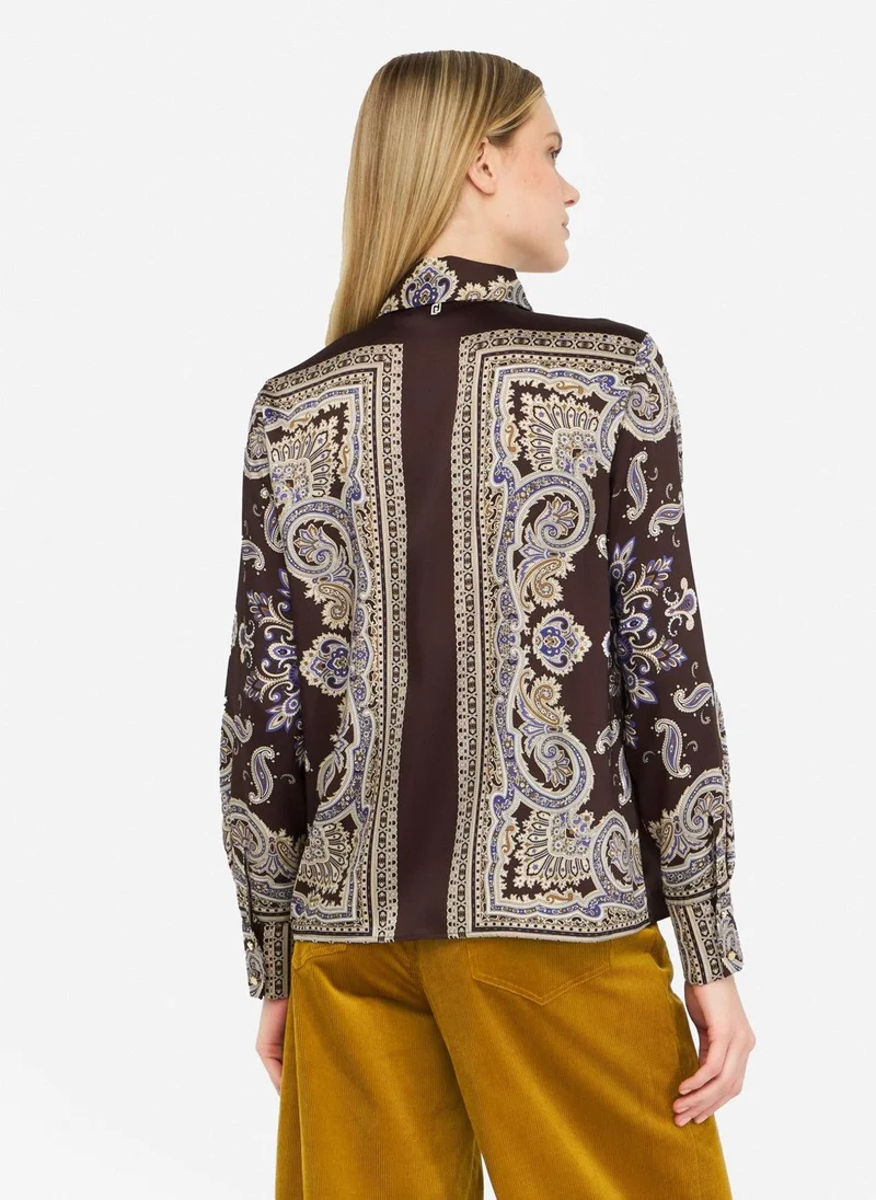 ليو جو قميص تويل مطبوع